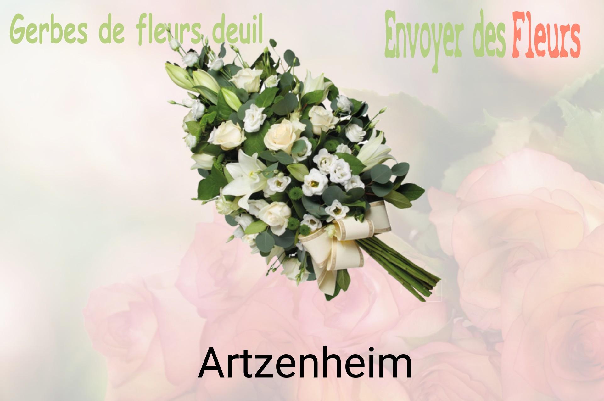 Gerbe de fleurs de deuil livrée à Artzenheim
